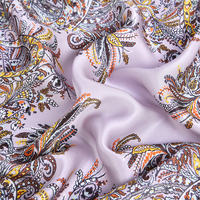 Livraison Fiable Rapide Foulard Carré en Soie Satinée de Luxe pour l'Été 90x90cm Imprimé Numérique Motif Paisley Symétrique Style Carré Logo Personnalisé