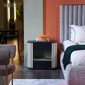 WBERT Armoire latérale italienne de luxe en bois massif Rangement simple et moderne pour chambre d'hôtel Style MDF - Product Image 6