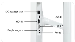 Màn hình cảm ứng TV thông minh di động 32 inch 4K, hệ điều hành Android 13, có bánh xe di chuyển, tích hợp sạc, màn hình màu trắng - Product Image 4