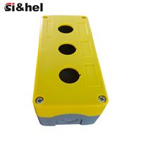 Boîtier d'arrêt d'urgence surélevé ignifuge V0 étanche IP66 22mm 3 trous en ABS pour interrupteur à bouton-poussoir, modèle SHX3-Y