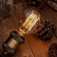 Ampoule G95 à filament, style vintage, base en laiton, verre transparent, 40W/60W, vente en gros