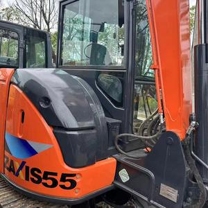 Excavadora Hitachi ZX55 de 5,5 toneladas usada en stock para ingeniería, construcción, motor de núcleo, bomba de engranajes, componentes de rodamiento incluidos - Product Image 3