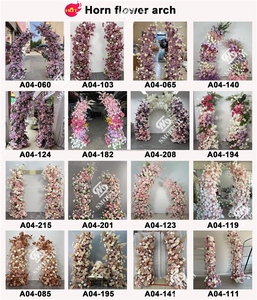 Arco de Flores Artificiales Blancas Personalizado LEDA para Bodas, Fondo de Arco Navideño para Decoración de Escenarios de Boda - Product Image 5