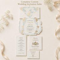 Cartes de vœux de Noël personnalisées en papier d'art avec dorure à chaud et découpe, cartes événementielles de fêtes, vente en gros, fabricant OEM ODM