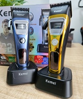 Tondeuse à cheveux professionnelle Kemei KM-1911 pour hommes, lame DLC, moteur sans balais à rotor externe avec chargeur de base et écran LED pour la coupe de cheveux