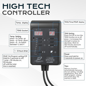 Thảm trị liệu ánh sáng photon sinh học Luxuryade D128 Bio Pemf, nhiệt hồng ngoại xa, massage toàn thân - Product Image 5