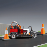 LONGSHUN Équipement de fusion de scellant pour routes en asphalte à conduite autonome facile à utiliser avec moteur fiable pour la circulation sur routes rurales