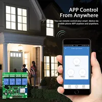 Module d'interrupteur intelligent WiFi Tuya 12V/24V/220V RF 433MHz, contrôle à distance des appareils, relais 4 canaux, contrôle par application Alexa Google Home