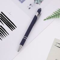Pulpen Kapasitif Logam Aluminium dengan Tombol Klik, Logo Kustom, Hadiah Promosi untuk Alat Tulis Kantor