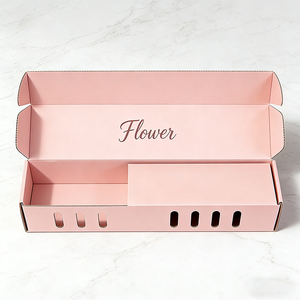 Cajas de Papel Corrugado para Envío de Flores, Diseño Personalizado, Impresión con Tamaño Personalizado, Floristería, Regalo Floral, <span class=keywords><strong>Te</strong></span> <span class=keywords><strong>Amo</strong></span>, Rosa, Flor Fresca - Product Image 2