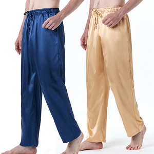 Alta qualità da <span class=keywords><strong>uomo</strong></span> estate <span class=keywords><strong>uomo</strong></span> <span class=keywords><strong>pigiama</strong></span> in raso di seta pantaloni corti e lunghi <span class=keywords><strong>pigiama</strong></span> pantaloni Lounge morbidi pantaloni del <span class=keywords><strong>pigiama</strong></span> - Product Image 1