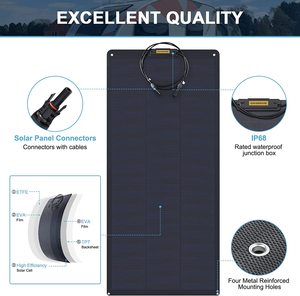Panel Solar Flexible de Alta Eficiencia con Celdas Solares Monocristalinas ETFE de 60w 100w 150w 200w 300w 400w, Venta al Por Mayor de Fábrica - Product Image 3