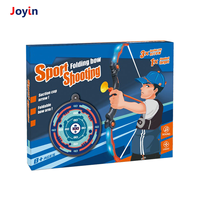 Arc et flèche pour enfants avec cible et carquois, jeu de tir à l'arc avec LED lumineuse et son, jouets d'intérieur et d'extérieur, 8 flèches à ventouse