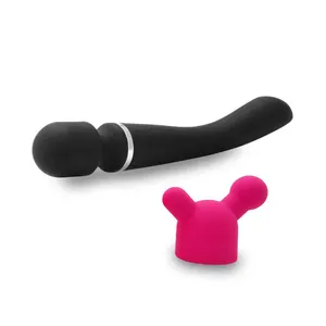 Hai Đầu Không Dây Silicone Vibrator Sex Wand Massager Với Cap