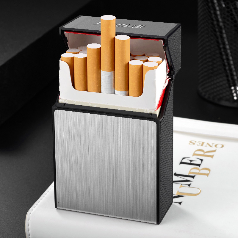 Wholesale Customized Brushed Metal Cigarette Case