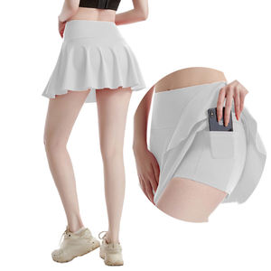 กระโปรงเทนนิสโยคะมินิเอวยางยืดสำหรับวัยรุ่นกระโปรงสั้นมีกระเป๋า - Product Image 2