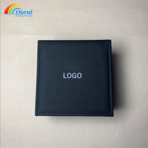 Factory Direct Custom Classic <b>Black</b> Leather Watch <b>Box</b> For man ,Wholesale Luxury Watch Gift <b>Box</b> with Card Holder for Single Watch - Product Image 6