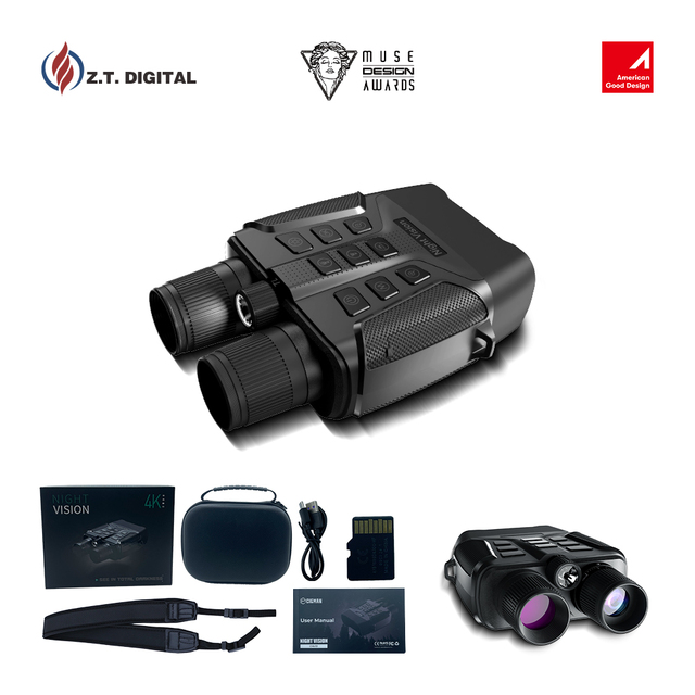 Infrared  Digital Night Vision Cameras  for Total Darkness UHD 4K 512GB Memory Card for Photo and Video