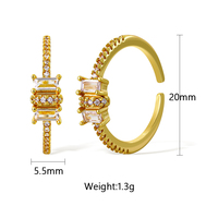 Beaux bijoux femmes mode bague en Zircon coloré exquis plaqué or 18 carats bagues en cuivre réglables