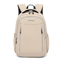 Mochila para estudiantes, tela de nailon lavada suave, mochila para ordenador de 16 pulgadas, múltiples bolsillos, correa para equipaje, uso diario unisex, para viajes y actividades al aire libre