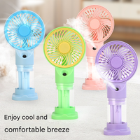 Ventilateur de refroidissement portable avec humidificateur à brume fine, mini-ventilateur personnel à 3 vitesses pour les voyages en plein air, la salle de sport, le maquillage et la maison