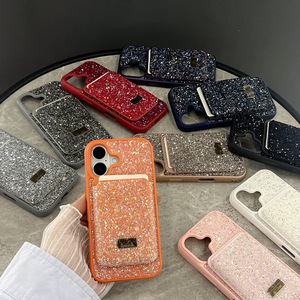 Custodia protettiva con strass di lusso con perline Apple 17 Air Shell Design di marca alla moda per iPhone 16 Pro Max Cover per <span class=keywords><strong>cellulare</strong></span> - Product Image 2
