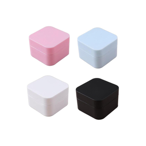 ลดราคา! กระปุกพลาสติก PP สีชมพูทรงเหลี่ยม ขนาด 5 กรัม 10 กรัม 20 กรัม 30 กรัม 50 กรัม สำหรับบรรจุภัณฑ์เครื่องสำอาง แว็กซ์ใส่ผม และครีม พร้อมฝาปิด - Product Image 1