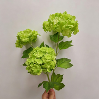 Fleurs artificielles en gros, hortensia boule de neige à 3 têtes, toucher réel, pour décoration de mariage et de maison, arrangement floral
