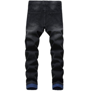 Jeans déchirés pour hommes en gros – Nouvelle collection automne, coupe slim, denim <span class=keywords><strong>noir</strong></span> et bleu, pantalons déchirés et usés pour hommes - Product Image 2