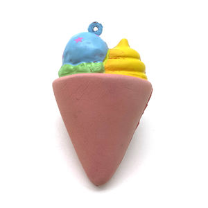Jouet anti-stress à presser en PU souple à rebond lent, personnalisé, en forme de petit pendentif coloré, simulant un tube de crè<span class=keywords><strong>me</strong></span> glacée ou un dessert - Product Image 2