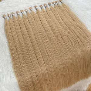 Fabrika çift çekilmiş I ucu saç uzatma Remy Keratin saç I İpucu insan saçı postiş - Product Image 3