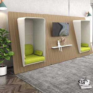 Sofá de reuniones privadas, sillón de <span class=keywords><strong>chat</strong></span> de espalda alta, área de <span class=keywords><strong>chat</strong></span> comercial, moderna, insonorizado, pod de reuniones - Product Image 5