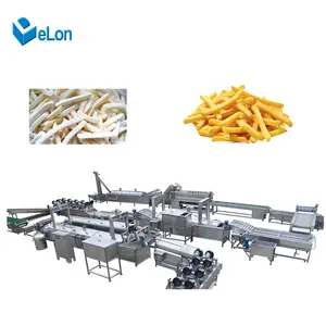 Fully Automatic Industrial Frozen French Fries Production Line Fresh Potato Chips Making Machine
