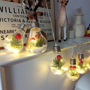 Nuevas luces <span class=keywords><strong>de</strong></span> cadena <span class=keywords><strong>de</strong></span> Navidad Adorno transparente Hojas verdes artificiales Bayas Rojas Cuerdas <span class=keywords><strong>de</strong></span> luz LED <span class=keywords><strong>de</strong></span> Navidad - Product Image 2