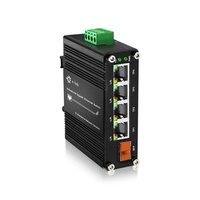 Commutateur Ethernet industriel 4 ports Gigabit 10/100/1000M + 1 port SFP 100/1000M, liaison montante fibre, -40 ° C à 80 ° C