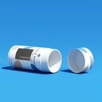 Boîte d'emballage cylindrique personnalisée biodégradable et écologique pour t-shirts, écharpes et vêtements avec fenêtre