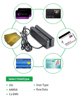 RS232 MSR100 Lector de tarjetas de banda magnética de 3 pistas Lector de tarjetas de deslizamiento GPS OEM ODM Personalización