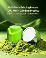 Shaker portable pour matcha, poudre de thé vert japonais instantané, bouteille d'eau avec bouchon de séparation pour les voyages en extérieur