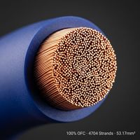 Câble d'alimentation audio pour voiture 100% cuivre OFC pur, calibre 0, 4704 brins, 53,17 mm², fil de masse pour amplificateur, longueur personnalisée, fabrication OEM