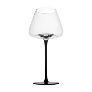 Hot Selling Black Color Premium Crystal Clear Wine Champagne Glass
