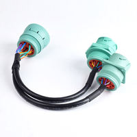 Adecuado para conector OBD de diagnóstico Cummins, enchufe de cable de detección OBD 2, conector de cable de conexión de 9 pines, conector
