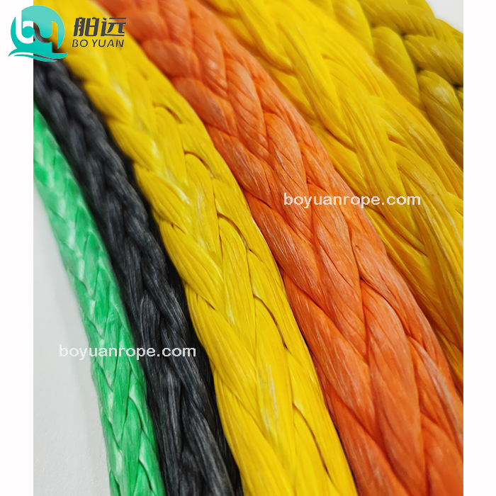 6mm 10mm 12mm 14mm Premium Gray Wakeboard Uhmwpe Line Marine Rope Hollow Braided Rope for Winch for Mooring