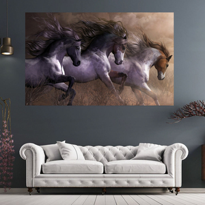 Cheval peinture à l'huile imprimer trois chevaux photo pour salon mur <span class=keywords><strong>affiche</strong></span> décor - Product Image 4