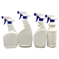 Vente en gros en vrac flacon pulvérisateur vide PE-HD 32oz 1 litre 1l 1000ml 16 oz 16 oz 500 ml 500 ml nettoyant chimique en plastique à gâchette