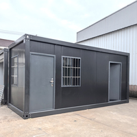 Maison commerciale de conteneur en acier d'assemblage rapide de petite maison plate de 20 pieds pour le bureau d'entrepôt ou l'application d'hôpital
