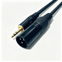 Câble audio XLR mâle 1,5 m en PVC, adaptateur de microphone mono TS 1/4 pouce non équilibré, broches plaquées or, à souder, en cuivre, pour amplificateur et ordinateur
