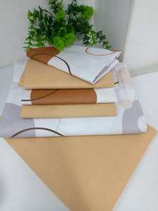 Ensemble de literie 6 pièces, drap-housse imprimé 100% <span class=keywords><strong>coton</strong></span>, taille king, avec taies d'oreiller, pour chambre à coucher, maison, hôtel - Product Image 1