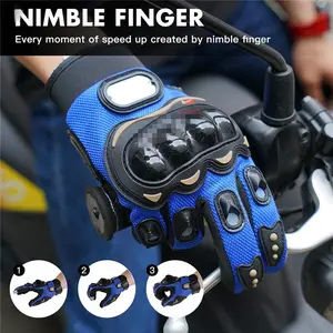 Motosiklet Probiker deri dokunmatik ekran motokros motosiklet 3D spor yarış eldivenleri