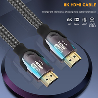 1m 1.5m 2m 3m 5m 7.5m 10m Ultra Haute Vitesse 48gbps Version 2.1 Résolution Dynamique HDR eARC 8k Câble HDMI