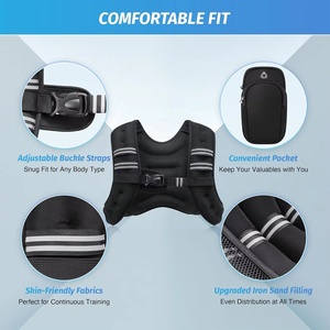 Manufacturer Adjustable <strong>Weight</strong> <strong>3kg</strong> 5kg 8kg 10kg Running Strength Training Fitness Weighted Vest - Product Image 3